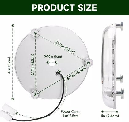 Dia100mm Круглое ПКБ-панель 12w 15w AC 110V 120V 230V 3.93' Retrofit Light Kit For Ceiling Flush Light Ceiling Fan Light Panel Replacement PCB 18W 3000K 6000K 1800LM 120V CRI90 Снижаемая