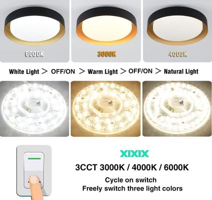 Dia125mm Круглое ПКБ-панель 4.9'' LED Retrofit Light Kit 22W Цвет 3CCT 3000K/4500K/6000K CRI90 Для потолочного вентилятора Замена света панели PCB Ceiling Light LED Retrofit Kit120V 2200LM