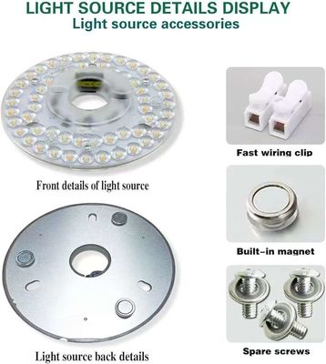 Диа125мм Круглый ПКБ 4.9&quot; LED Retrofit Light Kit 22W Цвет 3000K/4500K/6000K CRI90 Для потолочного вентилятора света Замена панели ПКБ, потолочный свет LED Retrofit Kit,120V 2200LM,