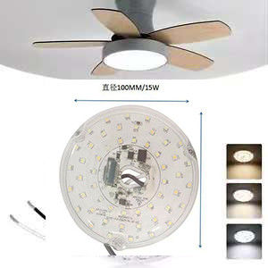 Dia100mm Круглое ПКБ-панель 12w 15w AC 110V 120V 230V 3.93' Retrofit Light Kit для потолка Флеш-свет потолочного вентилятора Замена света панель ПКБ 15W 90 Dimmable