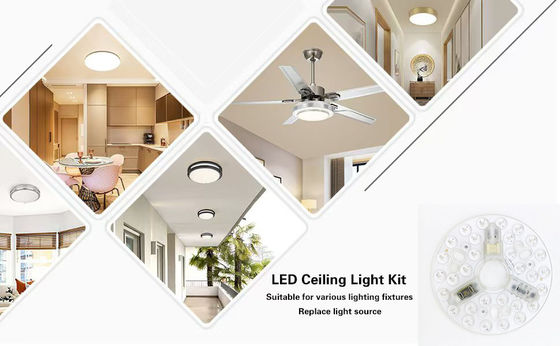 ERP Rosh LED-модули 5CCT 12W/18W/24W DIP Switch Ceiling Light Fan With Witch Power Заменяет светодиодный модуль