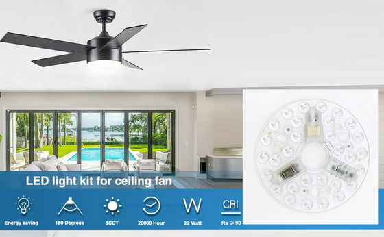 ERP Rosh LED-модули 5CCT 12W/18W/24W DIP Switch Ceiling Light Fan With Witch Power Заменяет светодиодный модуль
