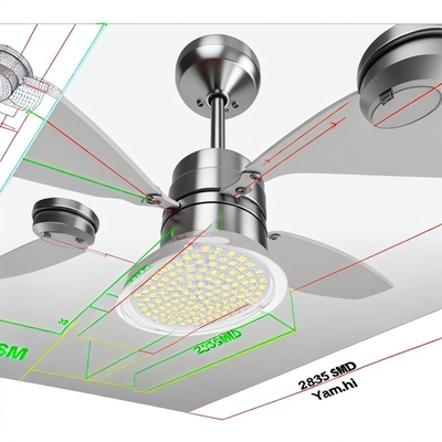2835SMD LED Ceiling Fan Light Replacement - Алюминиевый ПКБ, 3000K Warm White